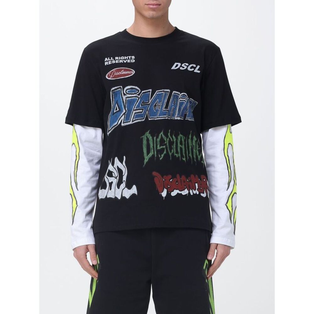 Disclaimer Men Cotton T-Shirt With Logo Disclaimer